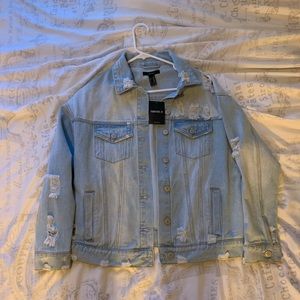 Forever 21 light blue oversized jean jacket.